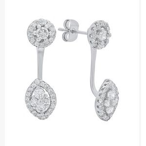 Simulated Diamond Marquise Ear Cuffs